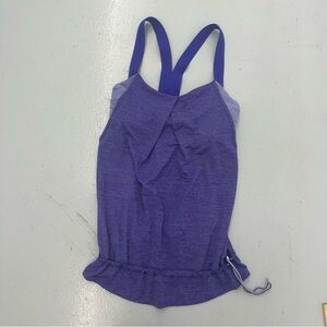 Lululemon Tank Top Drawstring Purple Active Wear Workout